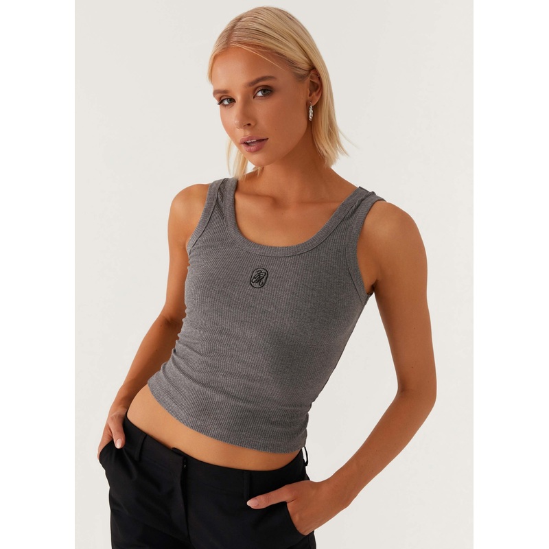 Signature Tank Top – Dark Grey Marle