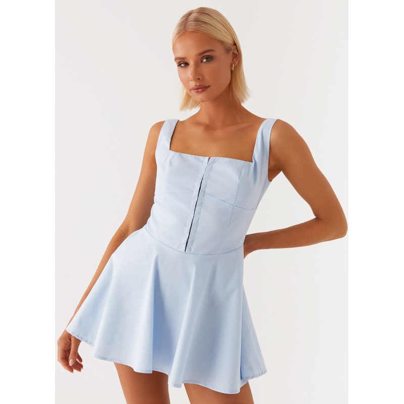 The Isle Mini Dress – Blue