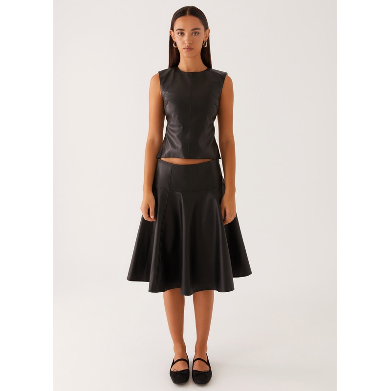 Tyler Midi Skirt – Black