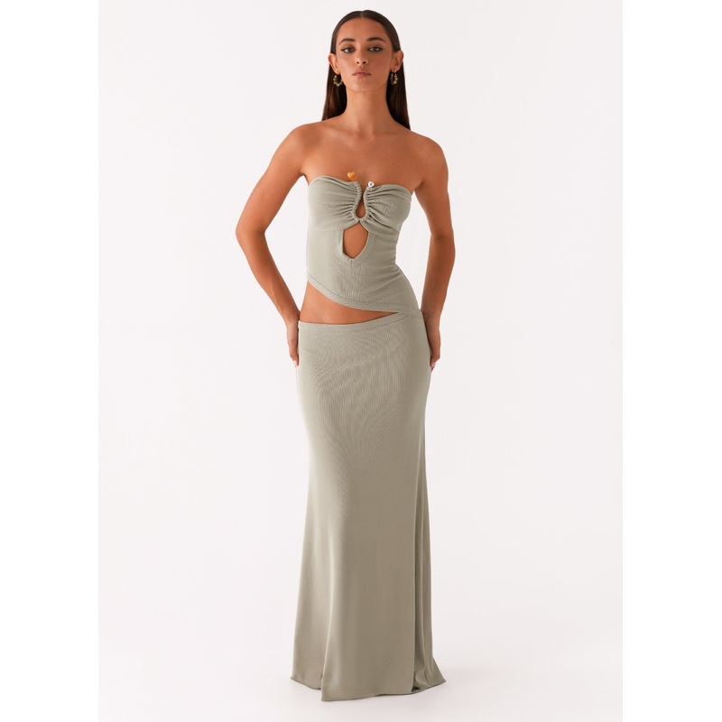 Wild Roses Maxi Dress – Sage