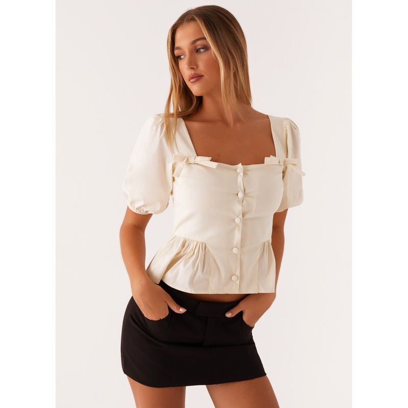 Dawson Puff Sleeve Top – White