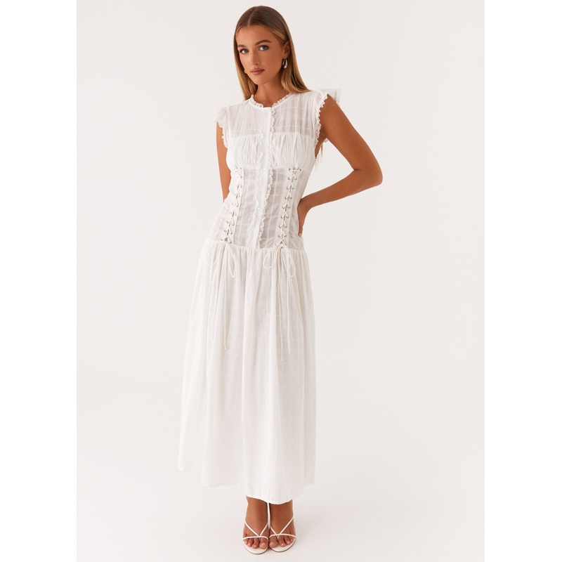 Genevieve Midi Dress – White