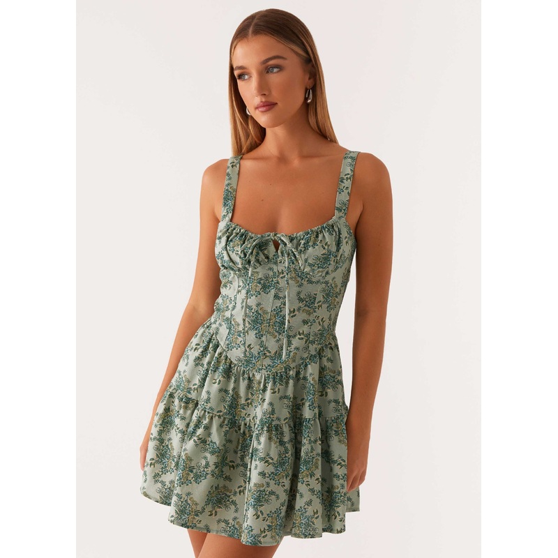 Lucie Linen Mini Dress – Cloud Nine Floral
