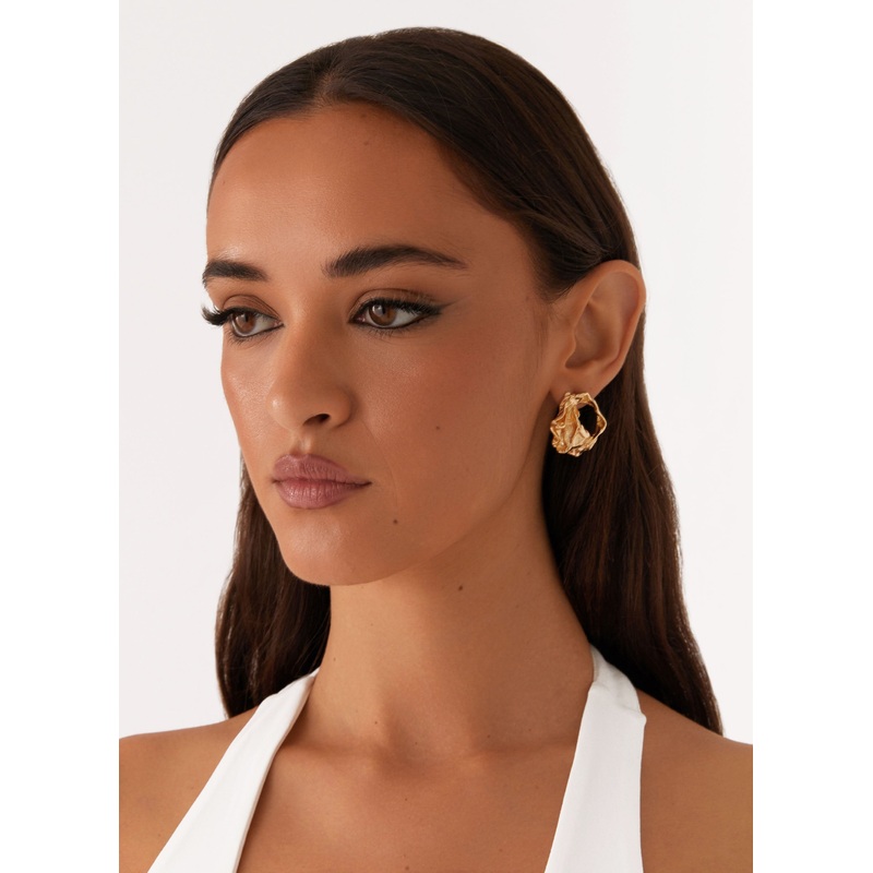 Reset Earrings – Gold