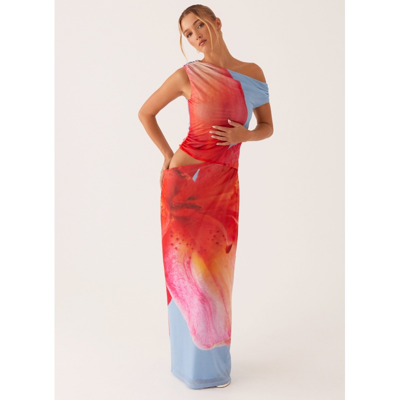 Santa Monica Maxi Dress – Blue Floral