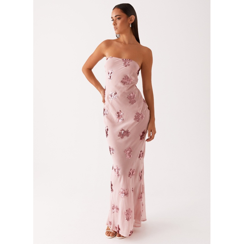 Sweet Escape Sequin Maxi Dress – Baby Pink
