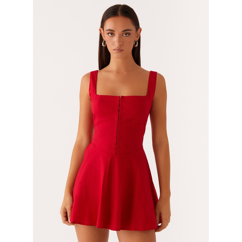 The Isle Mini Dress – Red