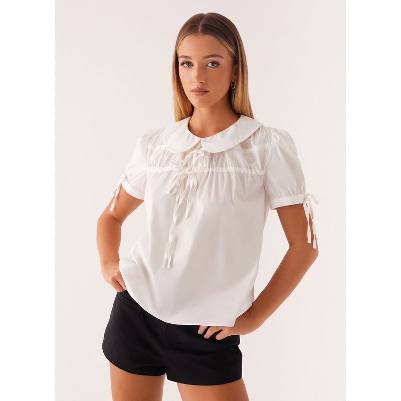 Vivi Babydoll Top – White