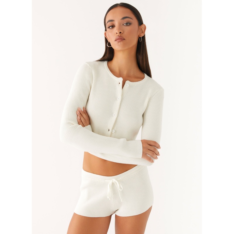 Adria Long Sleeve Cardigan – Ivory