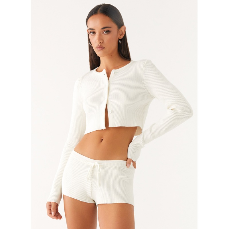 Adria Mini Shorts – Ivory