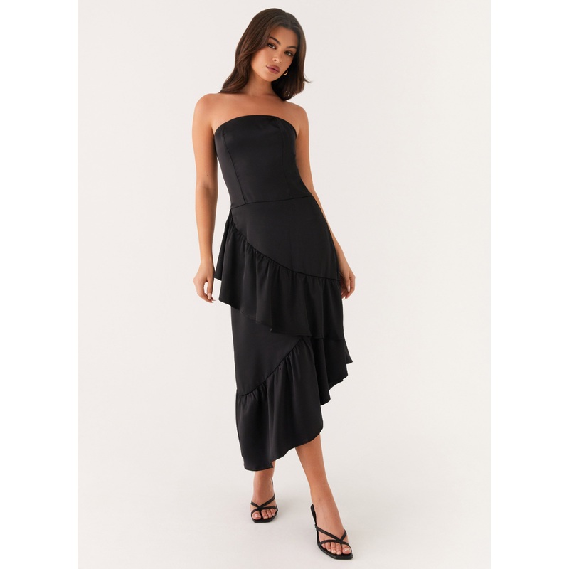 Beatrice Midi Dress – Black