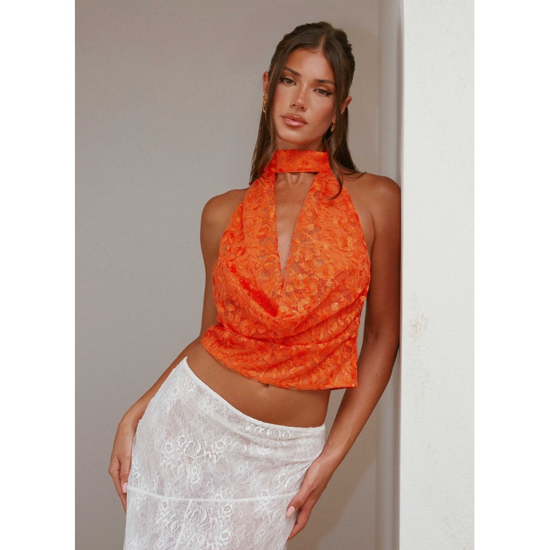 Best Self Top – Orange Floral