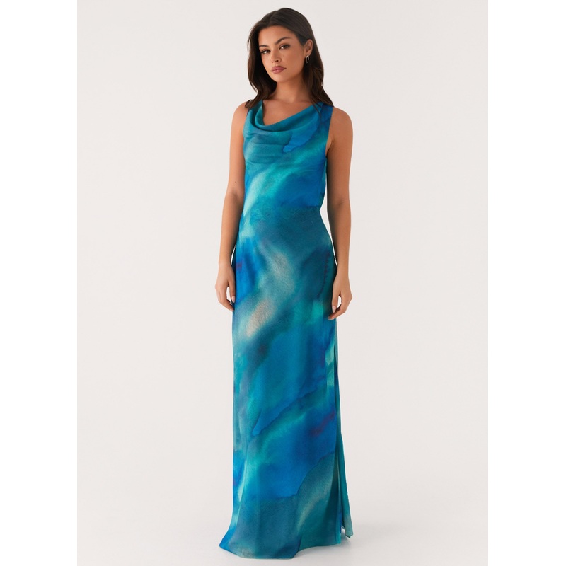 Carelle Maxi Dress – Blue Tie Dye