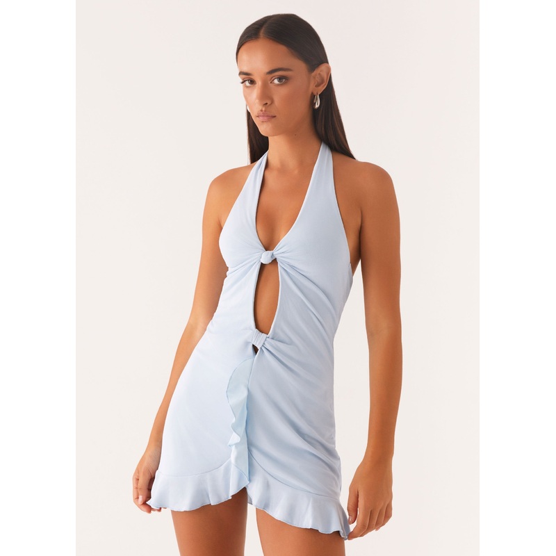 Colette Mini Dress – Pastel Blue