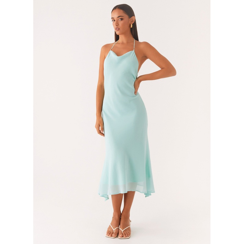 Deep Dive Midi Dress – Pale Blue