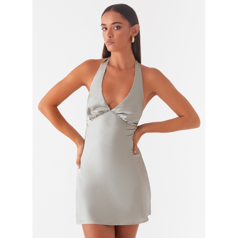 Heavy Hearted Mini Dress – Sage