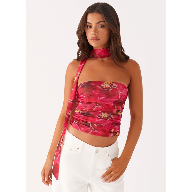 Hot Like Me Scarf Top – Orchid Pink
