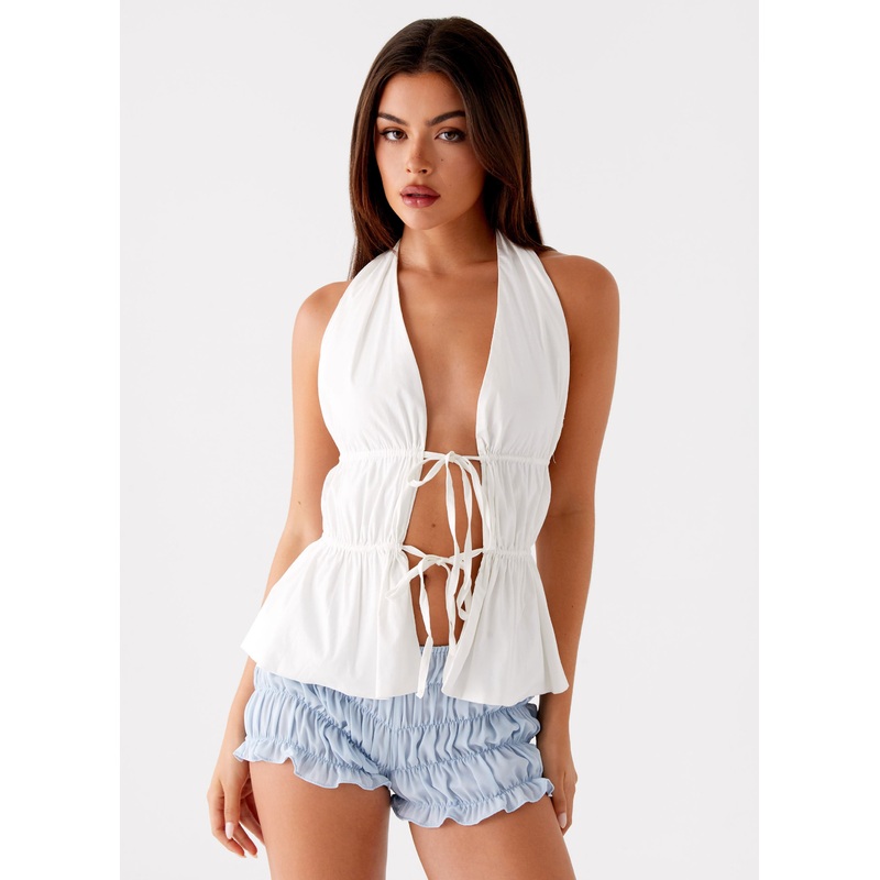 Saige Halter Top – White