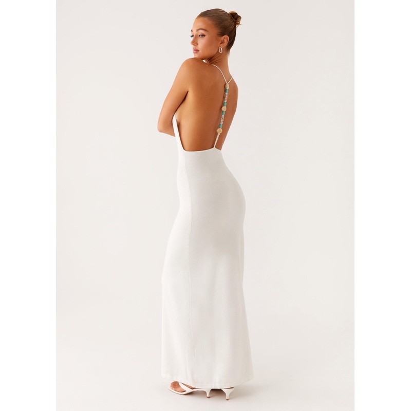 Yalina Knit Maxi Dress – Ivory