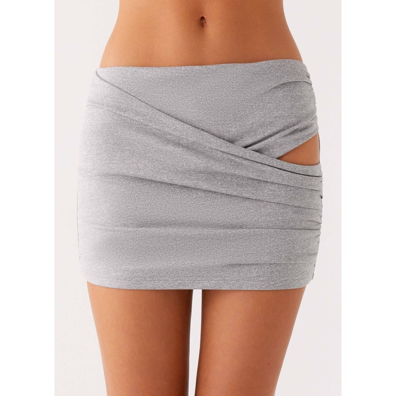 Amia Mini Skirt – Grey Marle