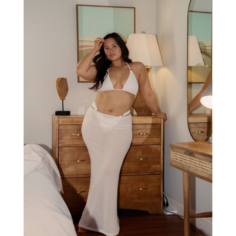 Angelina long skirt – White