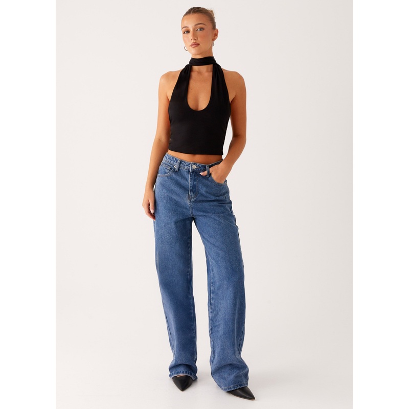 Back Again Straight Leg Denim Jeans – True Blue