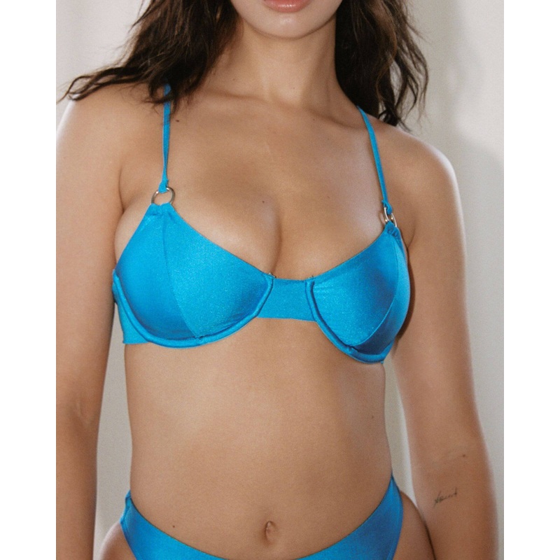 Billie top – Shiny blue