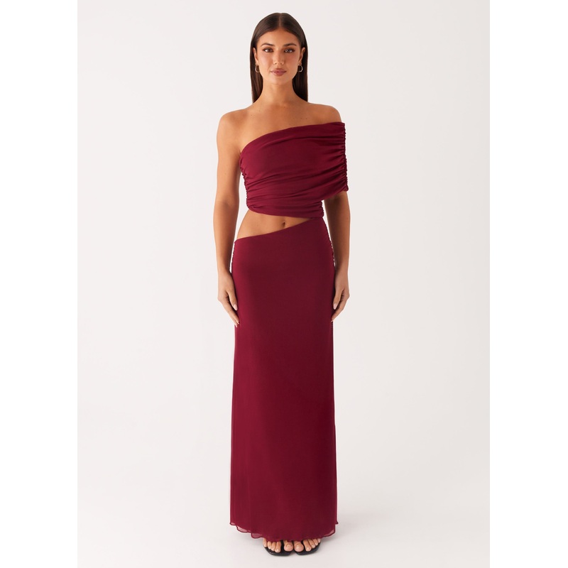 Gillian Maxi Dress – Maroon