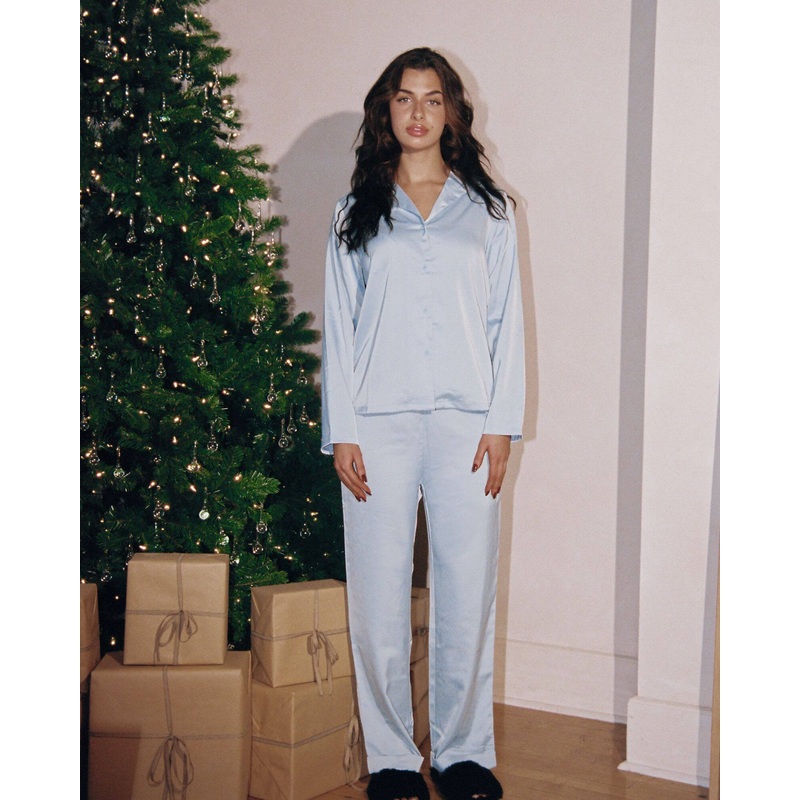 Isa pants – Silky blue