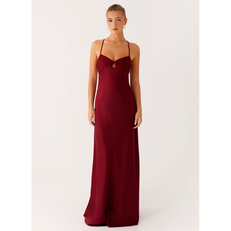 Joanie Maxi Dress – Maroon
