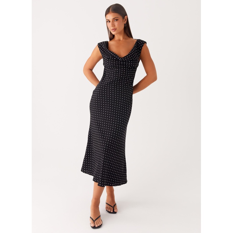 Role Model Maxi Dress – Black Polka Dot