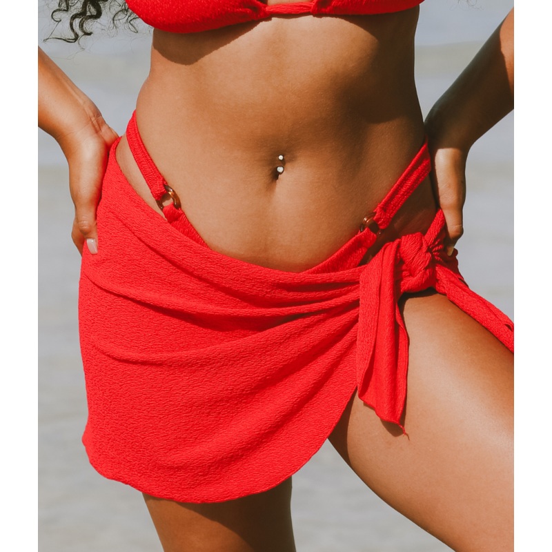 Arya sarong – Red crinkle