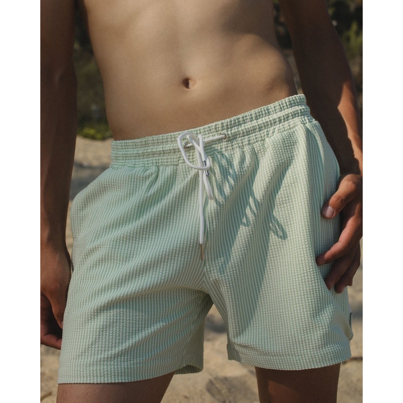 Eden mens swimtrunks – Lime checkered