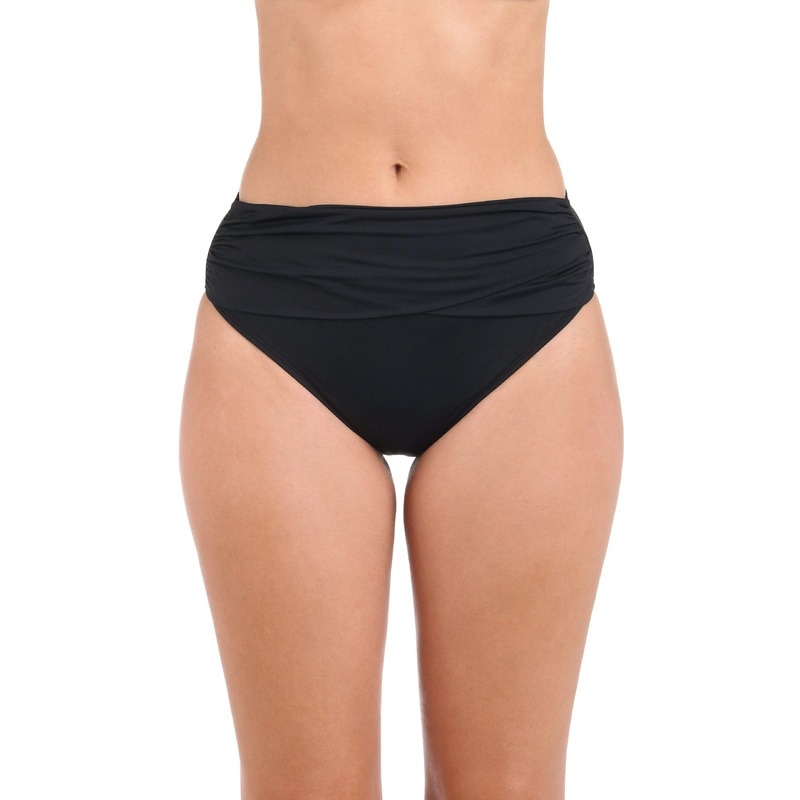 Island Goddess Mid-Waist Sash Band Bottom – Black