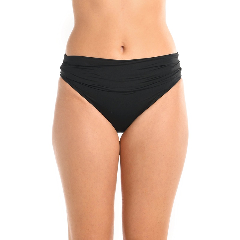 Island Goddess Shirred Band Hipster Bottom – Black
