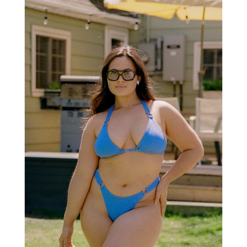 Kiana top – Blue crinkle