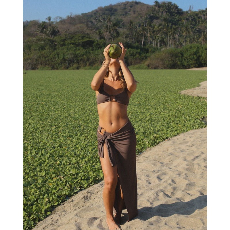 Stella sarong – Brown rib