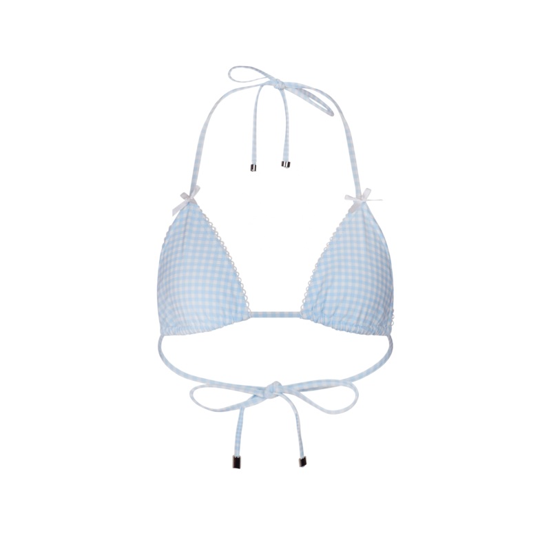 Tiana top – Blue checkered