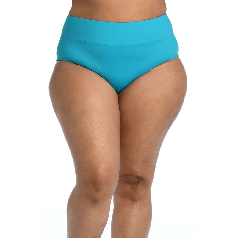 Island Goddess High Waist Bottom – Turquoise (Final Sale)