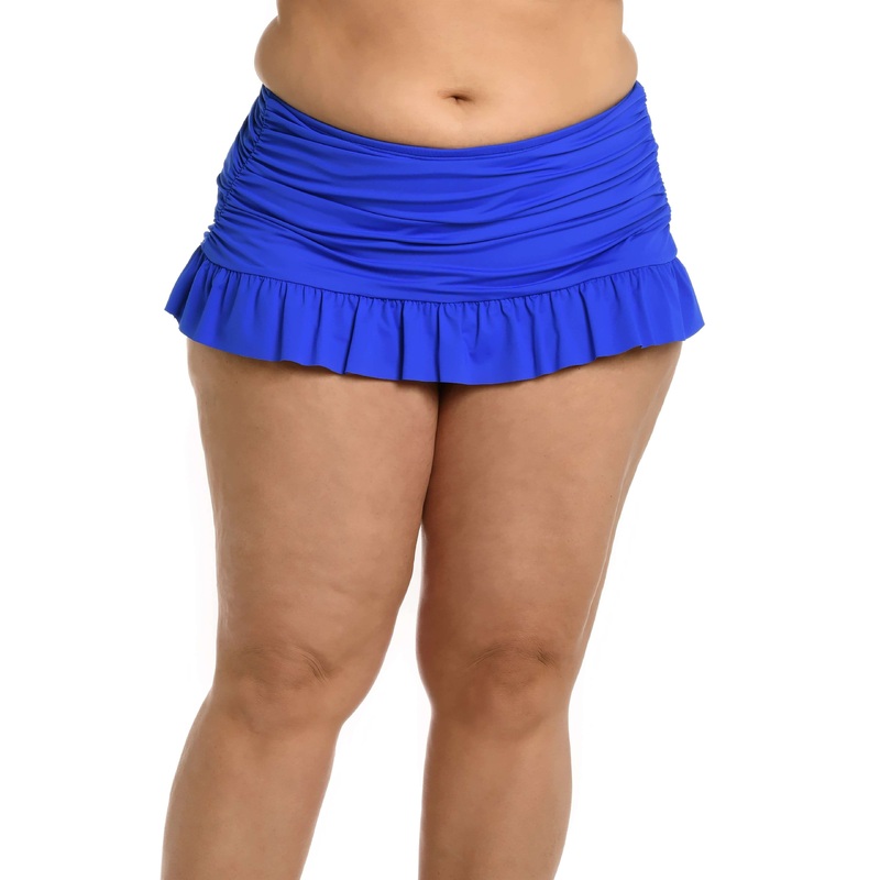 Island Goddess Ruffle Skirted Bottom – Sapphire (Final Sale)