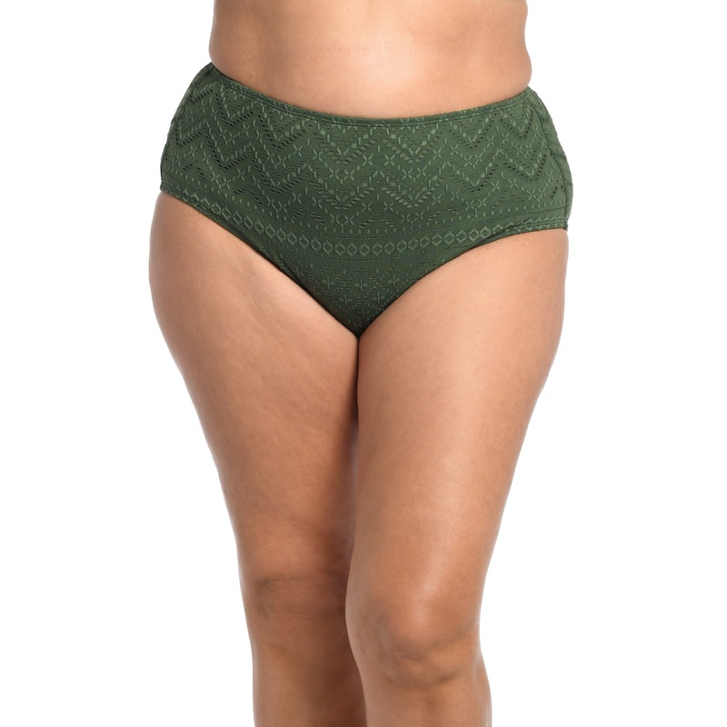 Saltwater Sands High-Waist Bottom – Olive (Final Sale)