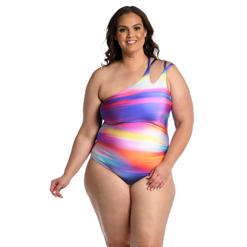 Sunset Shores Strappy One Shoulder One Piece (Final Sale)
