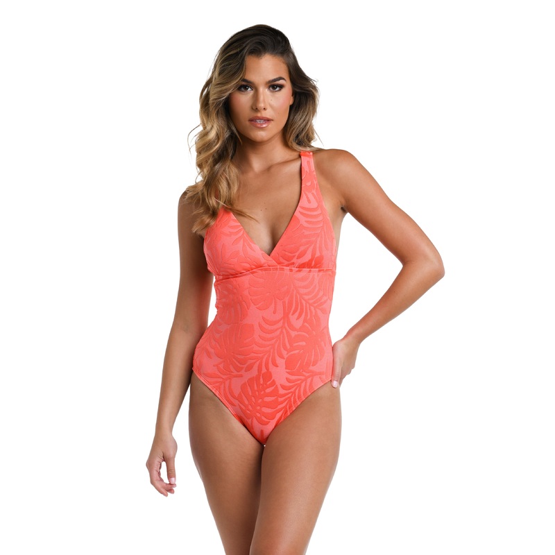 Island Palm Macrame Back One Piece – FINAL SALE