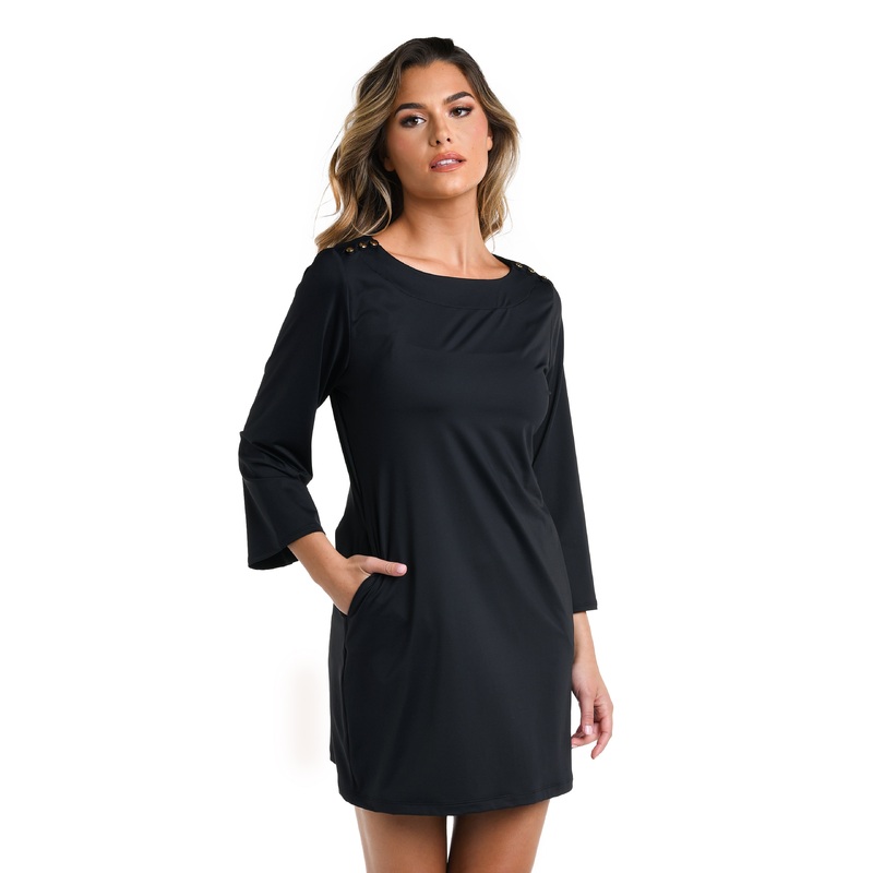 Slinky Jersey Boat Neck Tunic Cover Up – FINAL SALE