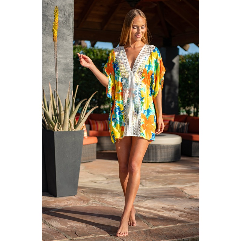 Sunshine 79 Summertime Vibes V-Neck Caftan – FINAL SALE