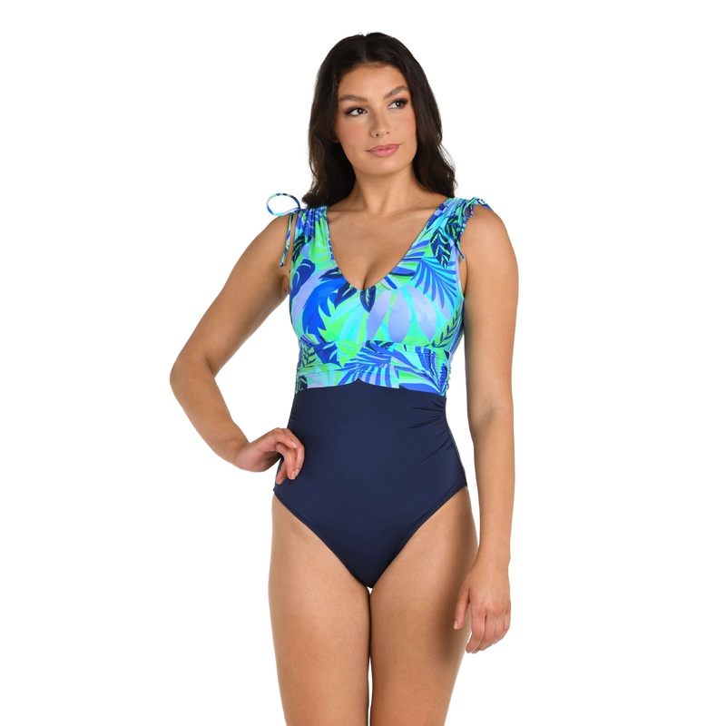 24th & Ocean Aegean Tropics V-Neck One Piece – FINAL SALE