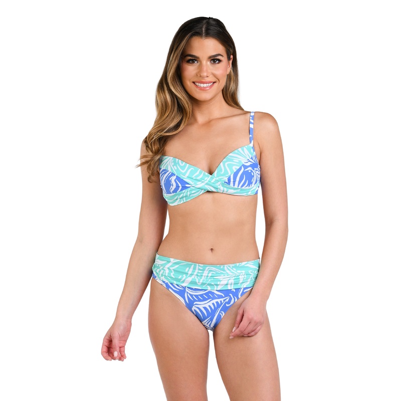 Beachside Bay Over The Shoulder Wrap Top – FINAL SALE