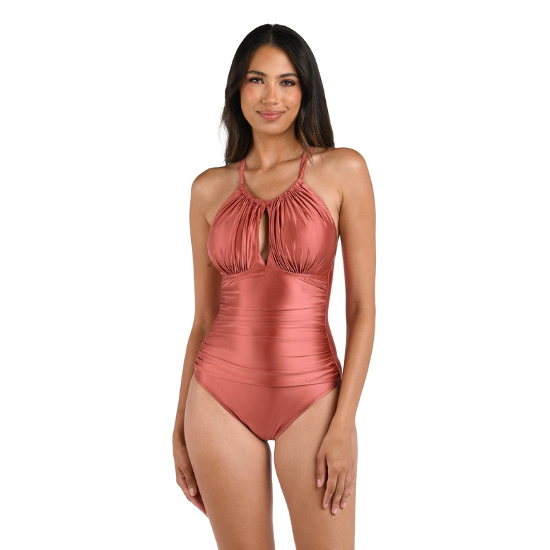 Earth Goddess High Neck Keyhole One Piece – Sienna – FINAL SALE
