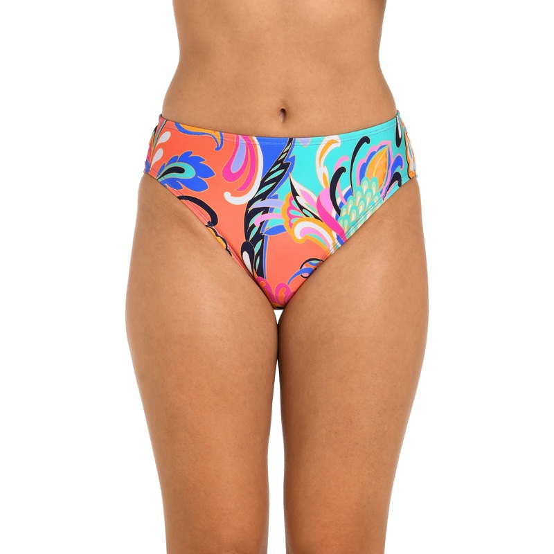 24th & Ocean Prima Paisley Mid Waist Bikini Bottom – FINAL SALE