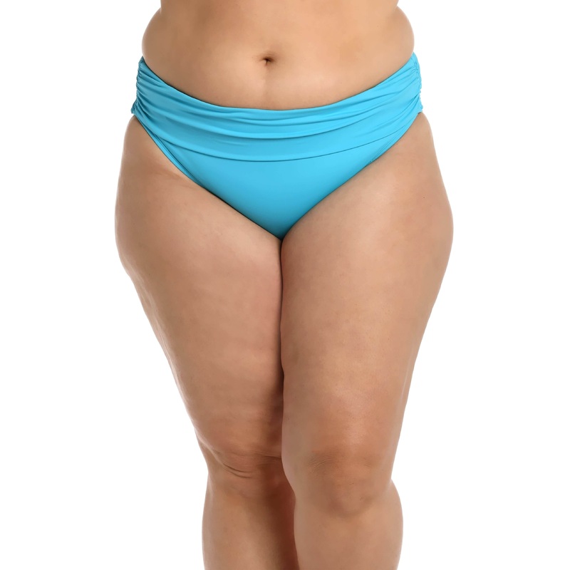 Island Goddess Shirred Band Hipster Bottom – Azul – FINAL SALE